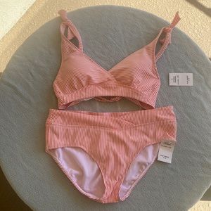 Polo Ralph Lauren red stripe high waist bikini